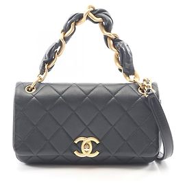 Borsa a Spalla 2-Way Matelassé Chanel Blu navy