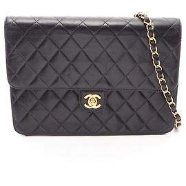 Borsa a Spalla Chanel Matelassé Single Flap Nero