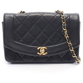 Borsa a Spalla Chanel Matelassé Diana Flap Nero