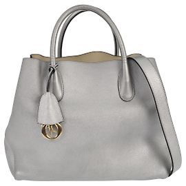 Christian Dior Open Bar Leather medium Argento