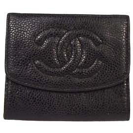 Cartera Plegable Chanel Timeless CC Caviar Negro