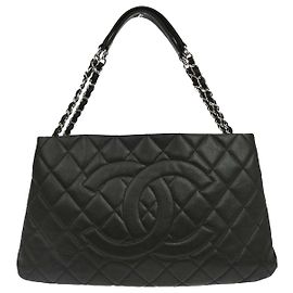 Chanel Timeless CC Expandable Tote aus gestepptem Caviar Large Schwarz
