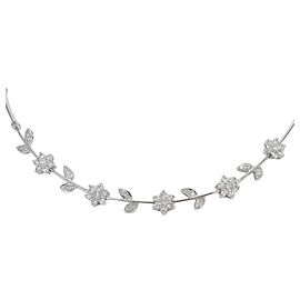 Autre Marque Collier en or blanc 18K avec diamant Doré