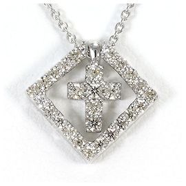 Autre Marque 18K White Gold Diamond Necklace Golden