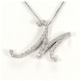 Autre Marque Collier en or blanc 18K avec diamant Doré