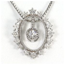 Autre Marque Colar de ouro branco 18K com diamantes Dourado