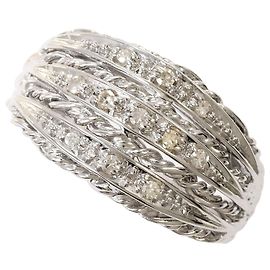 Autre Marque 18K Weißgold-Ring mit Diamant Golden