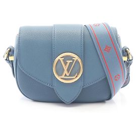 Sac à épaule Louis Vuitton LV PONT 9 Pont Neuf Soft PM Bleu