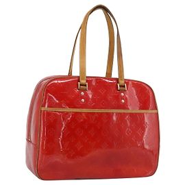LOUIS VUITTON Sac à main Monogram Vernis Sutton Rouge Rouge M91080 LV Auth 195186 Rouge