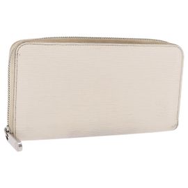 LOUIS VUITTON Epi Zippy Wallet Long Wallet White M6007J LV Auth 191982 White
