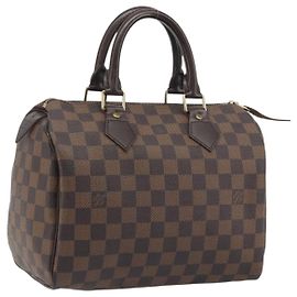LOUIS VUITTON Damier Ebene Speedy 25 Hand Bag N41532 LV Auth 194137SAV Damier ebène