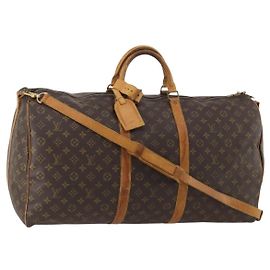 LOUIS VUITTON Monogram Keepall Bandouliere 60 Boston Bag M41412 LV Auth 191323 Monograma