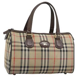 Sac Boston Burberrys Nova Check en toile Beige Or Authentique bs36369 Beige Doré