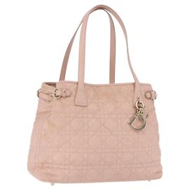 Bolsa Christian Dior Canage em Canvas Rosa Gold Tone Auth 194165 Rosa Outro