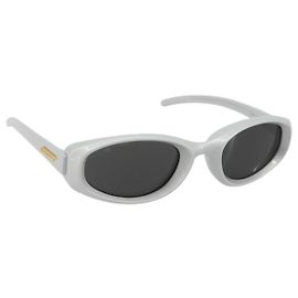 BOTTEGA VENETA Sunglasses Plastic Silver Auth BA14136 Silvery