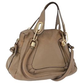 Chloé Sac à épaule Chloe Mercy en cuir 2way Beige Gold Auth bs36433 Beige Doré