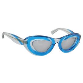 BOTTEGA VENETA Sunglasses Plastic Blue Auth BA14130M Blue