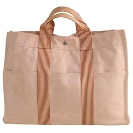 Hermès Tragetasche aus Stoff Rosa Pink