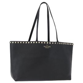 Tote Shopping Valentino Garavani Rockstud in pelle Medium Nero