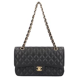 Bolsa de Ombro Chanel W-Flap 25 Matelassé Preto