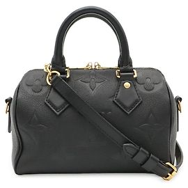 Sac à main Louis Vuitton Monogram Empreinte Speedy Bandoulière 20 Noir