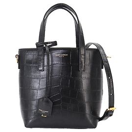 Borsa a tracolla e a mano 2-way Mini Toy di Saint Laurent Nero
