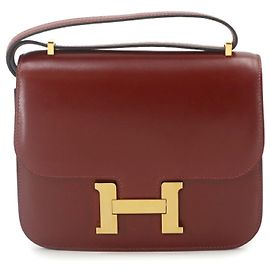 Hermès Hermes Constance 3 Mini 18 Shoulder Handbag Red