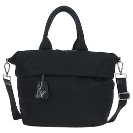 Tote réversible en nylon Prada Noir
