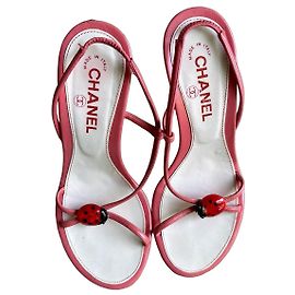 Sandales Slingback Chanel Ladybug Rose Rose