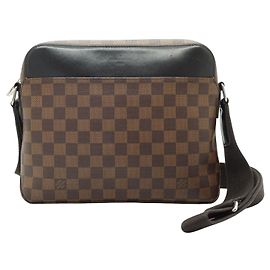 Louis Vuitton Bolsa Transversal Jake Messenger PM em Canvas Damier Ebene Marrom