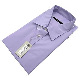 Autre Marque Ingram 90s Vintage Kurzarmhemd Flieder Lavendel Größe 43/17 Lila