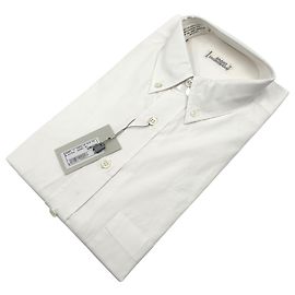 Autre Marque Fabio Inghirami 90s Vintage Herren Button Down Hemd Off White Größe 38/15 Weiß