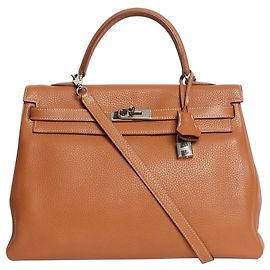 Hermès Borsa Kelly 35 2011 Oro Marrone D'oro