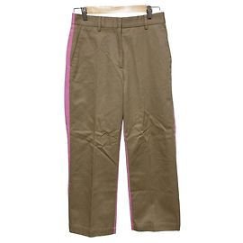 Autre Marque Calças de algodão bicolor MSGM Bege Outro