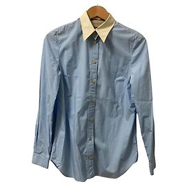Camicia in popeline Gucci Blu Blu chiaro
