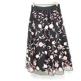 Kate spade Madison ave bestickter Tüllrock Schwarz Pink