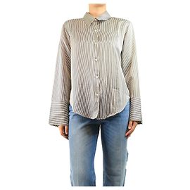 Citizens of Humanity Gestreiftes Button-up-Hemd in Schwarz - Größe S Schwarz