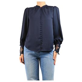 L'Agence Navy lace cuff blouse - size S Navy blue
