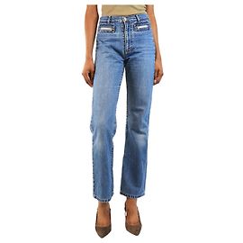 Apc Jeans blu con tasca con zip - taglia UK 8 Blu