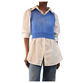 Frame Denim Gilet en maille bleu - taille XS Bleu