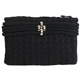 Jimmy Choo Clutch com fivela preta Preto