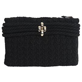 Jimmy Choo Clutch con hebilla negra Negro