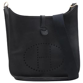 Hermès Borsa a tracolla Evelyne 29 vintage nera 1997 Nero