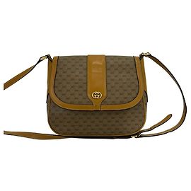 Bolsa de ombro Gucci em couro marrom Marrom