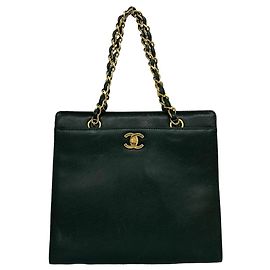 Sac à main Chanel Vintage Coco Mark Vert Vert