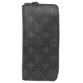 Carteira longa Louis Vuitton Monogram Eclipse Preto