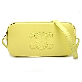 Céline Bolsa Celine Cuile Triomphe de um ombro Amarelo