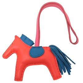 Hermès Charm per borsa Hermes Rodeo PM Rosa Arancione