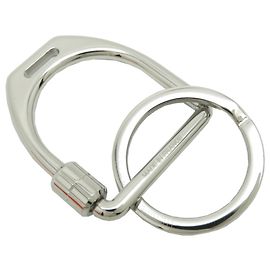Chaveiro Hermès Etria Prateado Metal Prata