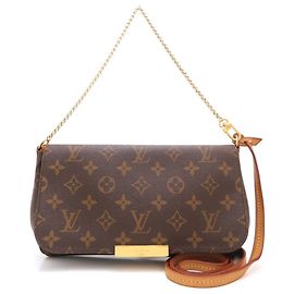 Louis Vuitton Monogram Favorite MM Shoulder Bag Brown